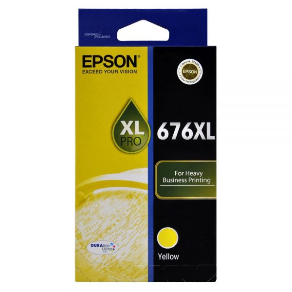 Genuine Epson 676XL Yellow Ink Cartridge