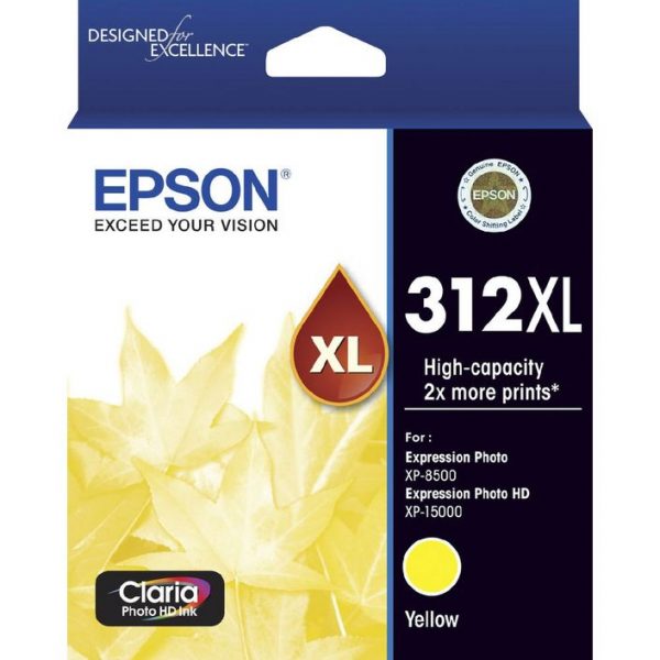 Genuine Epson 312XL Yellow Ink Cartridge High Yield